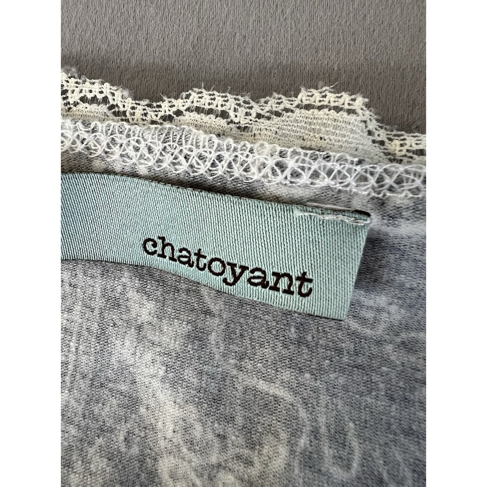 VTG Chatoyant Bootcut Bottoms Sz Medium Leggings Lace Waist Y2K Yoga USA - Picture 7 of 10